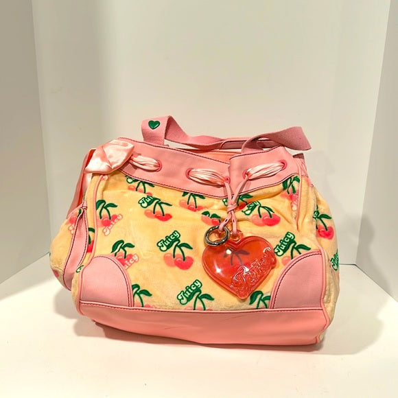 Rare Vintage Juicy Couture "Heart Cherries" Lady's Handbag