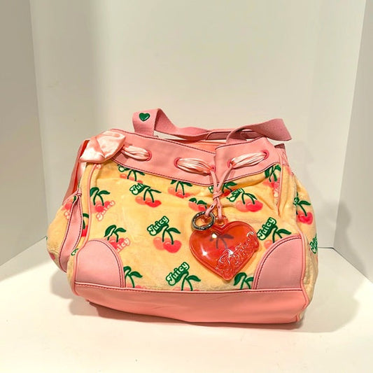 Rare Vintage Juicy Couture "Heart Cherries" Lady's Handbag