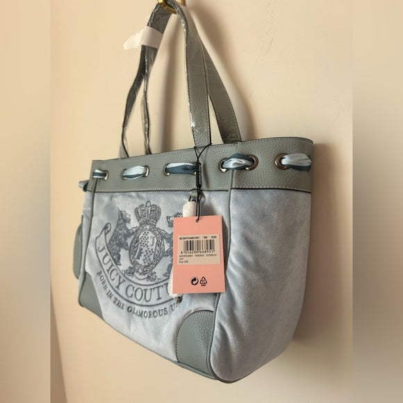 Viral Juicy Couture UK Blue Gray Daydreamer Tote Bag