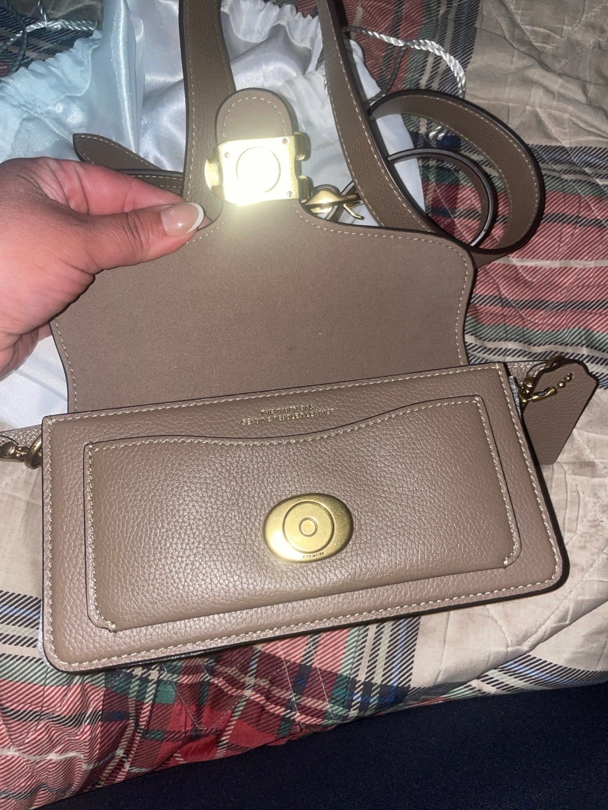 Coach tabby 20 dark stone