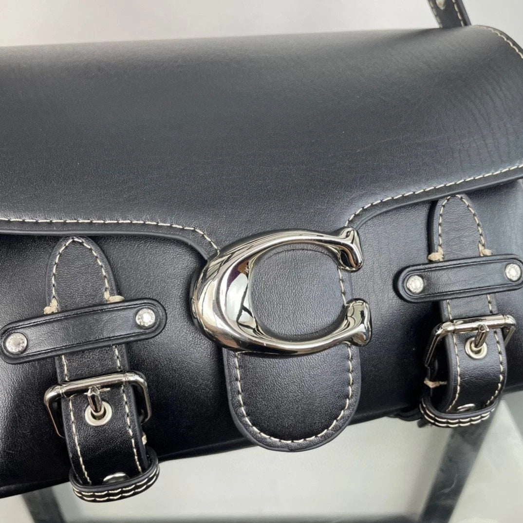 COACH CT721 Black Cargo Soft Tabby Shoulder Bag Crossbody bag Outlet NEW