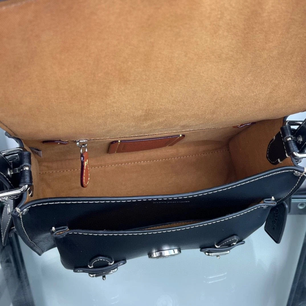 COACH CT721 Black Cargo Soft Tabby Shoulder Bag Crossbody bag Outlet NEW