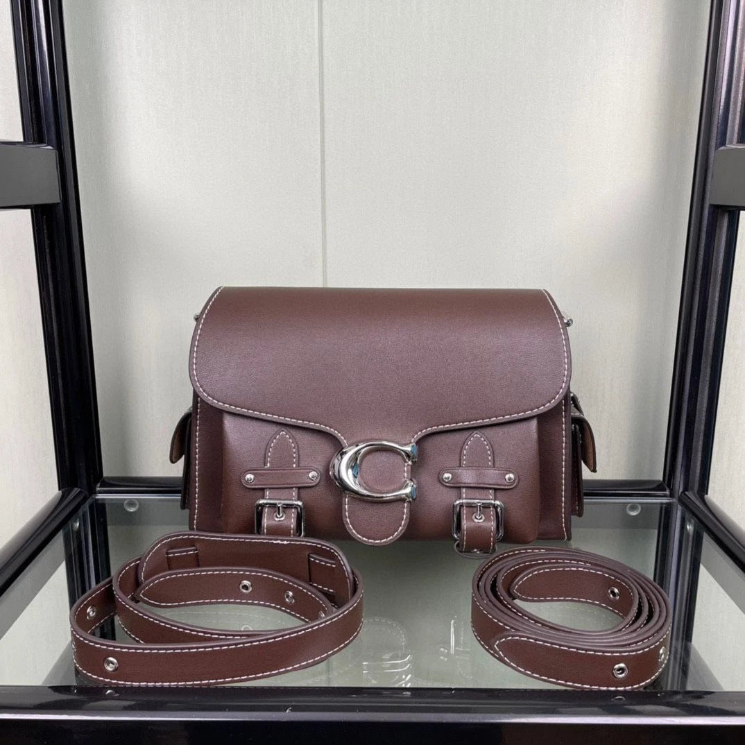 COACH Cargo Soft Tabby Leather Shoulder Bag Maple CT721 Outlet