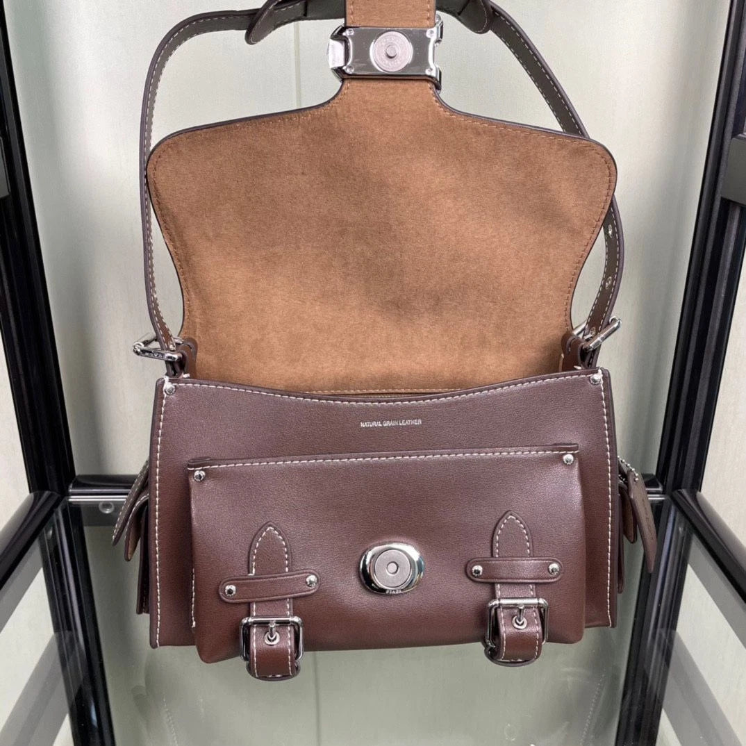 COACH Cargo Soft Tabby Leather Shoulder Bag Maple CT721 Outlet