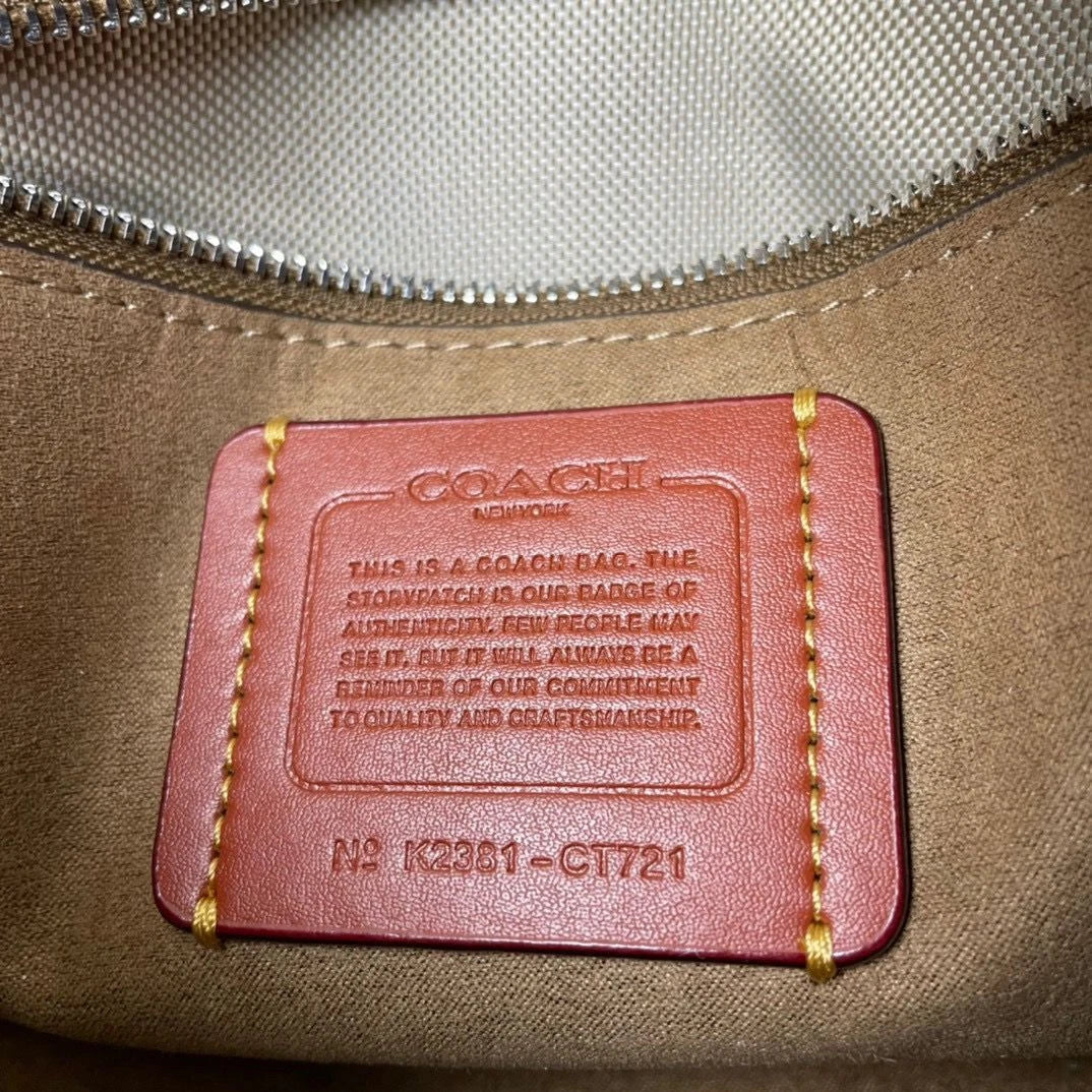 COACH Cargo Soft Tabby Leather Shoulder Bag Maple CT721 Outlet