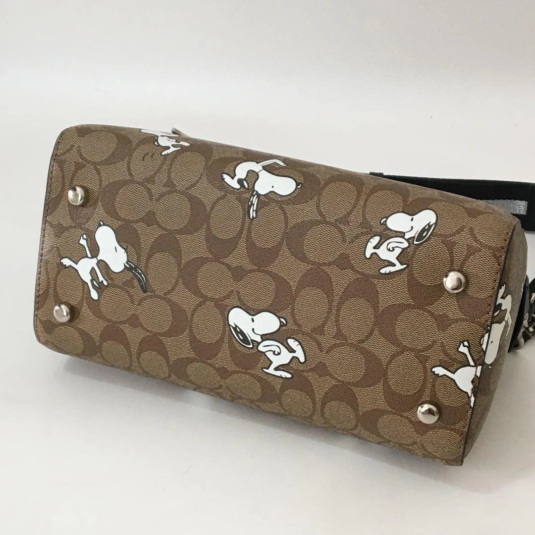 Coach x Peanuts Snoopy Rowan Satchel Bag Hand Boston Tote C4118 Limited JPN